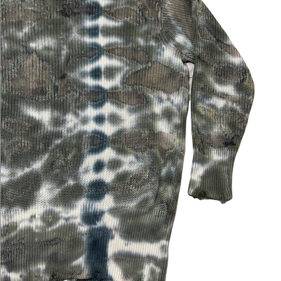 Young Fabulous & Broke Cardigan Sweater Distressed Tie Dye Knit Button Front NEW - Picture 10 of 15